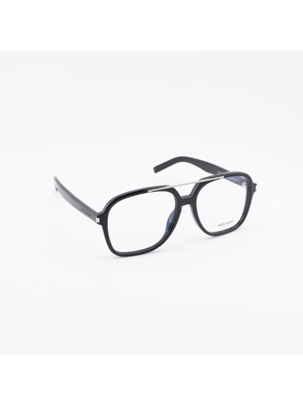 Saint Laurent SL545 OPT 001 Eyeglasses Shiny Black 58mm Square Frame